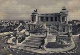 CARTOLINA  ROMA,LAZIO,MONUMENTO VITTORIO EMANUELE II,STORIA,MEMORIA,CULTURA,RELIGIONE,BELLA ITALIA,VIAGGIATA 1955 - Altare Della Patria