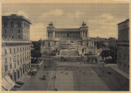 CARTOLINA  ROMA,LAZIO,PIAZZA VENEZIA E MONUMENTO A VITTORIO EMANUELE II-BOLLO STACCATO,BELLA ITALIA,VIAGGIATA 1948 - Altare Della Patria