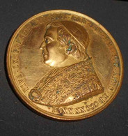 1845 Médaille Pie IX (pape Ayant Condamné La Franc-Maçonnerie) Romae Parentes Arbitrique Gentium Vatican - Vor 1871