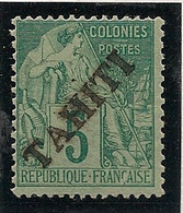 TAHITI - 1893 - N°Yv. 10 - Type Alphée Dubois 5c Vert - Neuf * / MH VF - Ungebraucht
