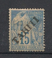 TAHITI - 1893 - N°Yv. 12 - Type Alphée Dubois 15c Bleu - Neuf * / MH VF - Unused Stamps