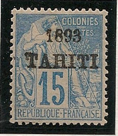 TAHITI - 1893 - N°Yv. 24 - Type Alphée Dubois 15c Bleu - Bon Centrage - Neuf * / MH VF - Unused Stamps