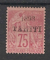 TAHITI - 1893 - N°Yv. 29 - Type Alphée Dubois 75c Rose - Neuf * / MH VF - Ongebruikt