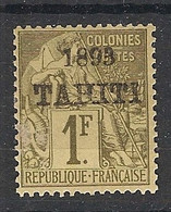 TAHITI - 1893 - N°Yv. 30 - Type Alphée Dubois 1f Olive - Neuf * / MH VF - Ungebraucht