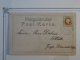 BK 17  HELIGOLAND   BELLE CARTE RRR 1889  ++ AFFRANCH. INTERESSANT++ - Heligoland (1867-1890)