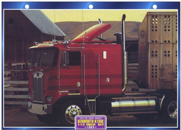 C2/ FICHE CARTONNE CAMION SERIE TRACTEUR CABINE US KENWORTH K100E - Trucks