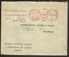 Portugal EMA Cachet Rouge Banque BESCL Porto 1954 Meter Stamp BESCL Bank Oporto 1954 - Franking Machines (EMA)