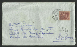 Portugal Lettre 1954 Ambulance Postal Ferroviaire Ambulância Porto Gare TPO Railway Postmark - Flammes & Oblitérations