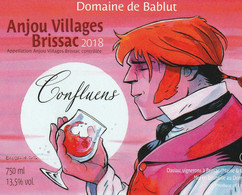 Etiquette Vin BEUZELIN Boris Festival BD Angers 2021 (Parias Mort Linden - Dishes