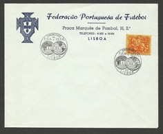 Portugal Cachet Commémoratif Congres FIFA Et UEFA Lisbonne 1956 Football Event Postmark Soccer - Postal Logo & Postmarks