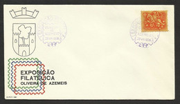 Portugal Cachet Commémoratif Expo Philatelique Oliveira De Azeméis 1956 Event Postmark Philatelic Expo - Flammes & Oblitérations
