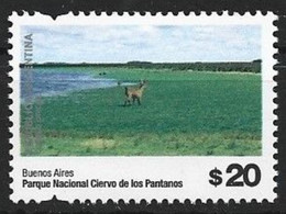 Argentina 2019 National Parks $20 Ciervo De Los Pantanos Letra Viva Permanent Issue MNH Stamp - Ongebruikt