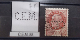 FRANCE TIMBRE C.E.M 88 INDICE 7 CEM 88  PERFORE PERFORES PERFIN PERFINS PERFO PERFORATION PERFORIERT - Used Stamps