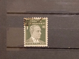 FRANCOBOLLI STAMPS TURCHIA TURKIYE TURKEY 1931 USED SERIE MUSTAFA KEMAL ATATURK OBLITERE' - Oblitérés