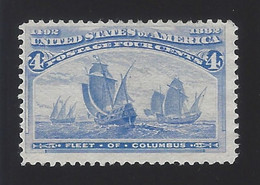 US #233 1893 Ultramarine Perf 12 Mint NG F-VF SCV $60 - Unused Stamps