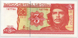 REPUBLICA DE CUBA 3 PESOS 2004 ERNESTO GUEGARA GUERRIERO LIBERTA FIOR DI STAMPA UNCIRCULATED - Cuba