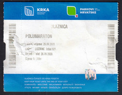 Croatia Lozovac 2020 / Half Marathon, Polumaraton / Athletics Race / National Park Krka / Ticket - Athletics