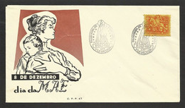 Portugal Journée De La Mère Notre Dame Conceptio Timbre à Date 1957 Mother's Day Our Lady Of Conception Event Pmk - Postal Logo & Postmarks