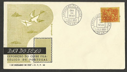 Portugal Cachet Commémoratif Journée Du Timbre 1957 Event Postmark Stamp Day - Flammes & Oblitérations
