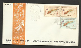 Timor Oriental Portugal Cachet Commémoratif Journée Du Timbre 1958 East Timor Event Postmark Stamp Day - East Timor