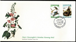 British Virgin Islands 1985 Audubon Birds - Anna's Hummingbird FDC - Colibris