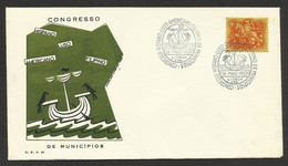 Portugal Cachet Commémoratif Congrès Luso-hispano-américaine Et Philippines De Municipalités Corbeau 1959 Crow Event Pmk - Postal Logo & Postmarks