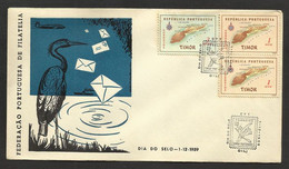 Timor Oriental Portugal Cachet Commémoratif Journée Du Timbre 1959 East Timor Event Postmark Stamp Day - Osttimor