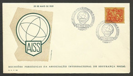 Portugal Cachet Commemoratif 1959 Association Internationale De La Sécurité Sociale Event Pmk Int. Social Security Ass. - Flammes & Oblitérations