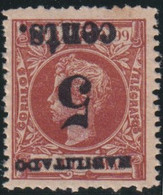 1899-605 CUBA 1899 US OCCUPATION. FORGERY PUERTO PRINCIPE. 2º ISSUE. 5c S. 3 Mls. INVERTED SURCHARGE. - Nuevos