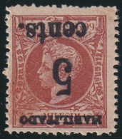 1899-606 CUBA 1899 US OCCUPATION. FORGERY PUERTO PRINCIPE. 2º ISSUE. 5c S. 3 Mls. INVERTED SURCHARGE SMALL NUMBER. - Neufs