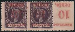 1899-614 CUBA 1899 US OCCUPATION. FORGERY PUERTO PRINCIPE. 4º ISSUE. 10c S. 1c. INVERTED SURCHARGE. - Unused Stamps