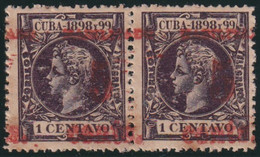 1899-615 CUBA 1899 US OCCUPATION. FORGERY PUERTO PRINCIPE. 4º ISSUE. 5c S. 1c. DISPLACED SURCHARGE. - Nuevos