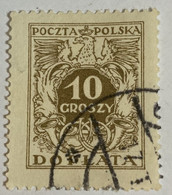 Poland 1924 Coat Of Arms & Post Horns 10gr - Used - Portomarken