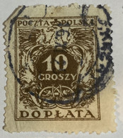 Poland 1924 Coat Of Arms & Post Horns 10gr - Used - Portomarken