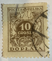 Poland 1924 Coat Of Arms & Post Horns 10gr - Used - Portomarken