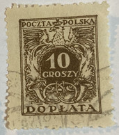 Poland 1924 Coat Of Arms & Post Horns 10gr - Used - Postage Due