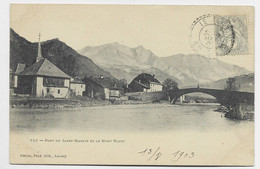 FRANCE 1C BLANC AU RECTO CARTE SAINT MARTIN FACTEUR BOITIER LE FAYET 1903 HTE SAVOIE INDICE 10 - 1900-29 Blanc