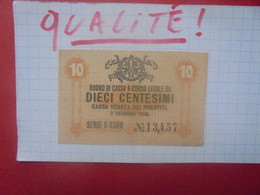 ITALIE 10 Centesimi 1918 Peu Circuler Belle Qualité (B.28) - Colecciones