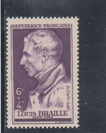 France - Année 1948 - Neuf** - N°YT 793** - Louis Braille - Ungebraucht