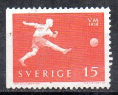 SUEDE  N°  429a  * *  ( Non Dentele Gauche ) Cup 1958   Football  Soccer Fussball - 1958 – Schweden