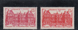 France - Année 1948 - Neuf** - N°YT 803/04** - Palais Du Luxembourg - Ongebruikt