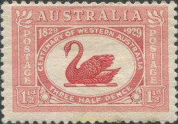 692119 HINGED AUSTRALIA 1929 CENTENARIO DE LA COLONIA DE AUSTRALIA OCCIDENTAL - Usados