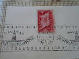 ZA414.73  Hungary   Special Postmark - 1948 X.2-9 A Szovjet Film ünnepe - Soviet Cinema - Movie Kino  Budapest - Postmark Collection