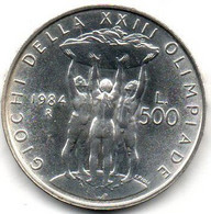 1984 - Italia 500 Lire Olimpiadi Los Angeles - Senza Confezione    ---- - Commemorative