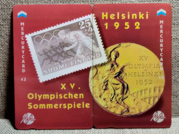 2 Télécartes Mercurycard 1£ Jeux Olympiques HELSINKI 1952 - Giochi Olimpici