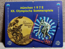 2 Télécartes Mercurycard 1£ Jeux Olympiques MUNICH 1972 - Juegos Olímpicos