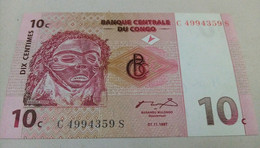 CONGO 1997 , DEMOCRATICA ,1997 , 10 CENTIMS , UNC - Democratische Republiek Congo & Zaire