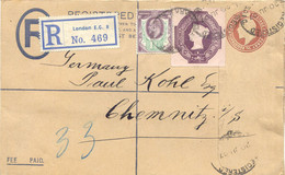 GB 1907, QV 6d Cut-out  (with Printing Dates 13 2 68, Ex. Envelope Stamped To Private Order) Together With EVII 1½d On - Briefe U. Dokumente