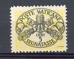 VATICAN. - TAXE 1946 Yv.7a N°  SASS N° 13  *  5c Burelage épais   Cote 22,5 Euro BE  R 2 Scans - Postage Due