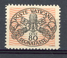 VATICAN. - TAXE 1946 Yv.9a N°  SASS N° 15  *  20c Burelage épais   Cote 3 Euro BE   2 Scans - Strafport